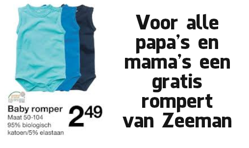 Gratis rompert van Zeeman aanvragen